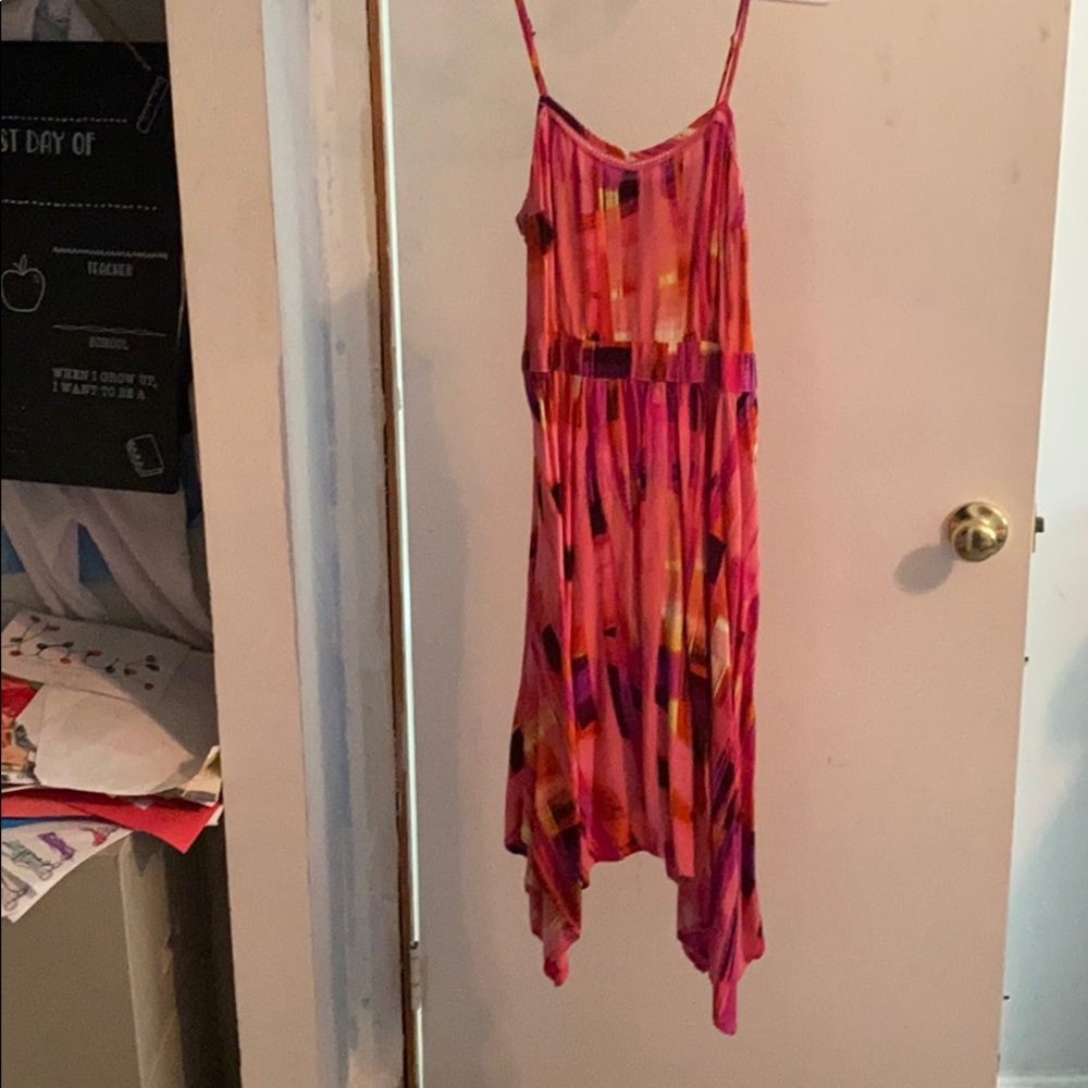 Colorful spaghetti strap dress